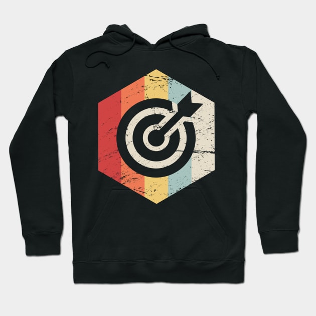 Retro Vintage Bow & Arrow Target Hoodie by MeatMan